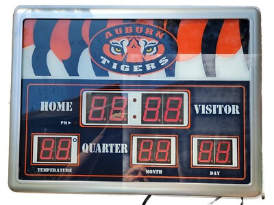 Auburn Tigers CLG0028-606 Scoreboard By Team sports 14 X 19''