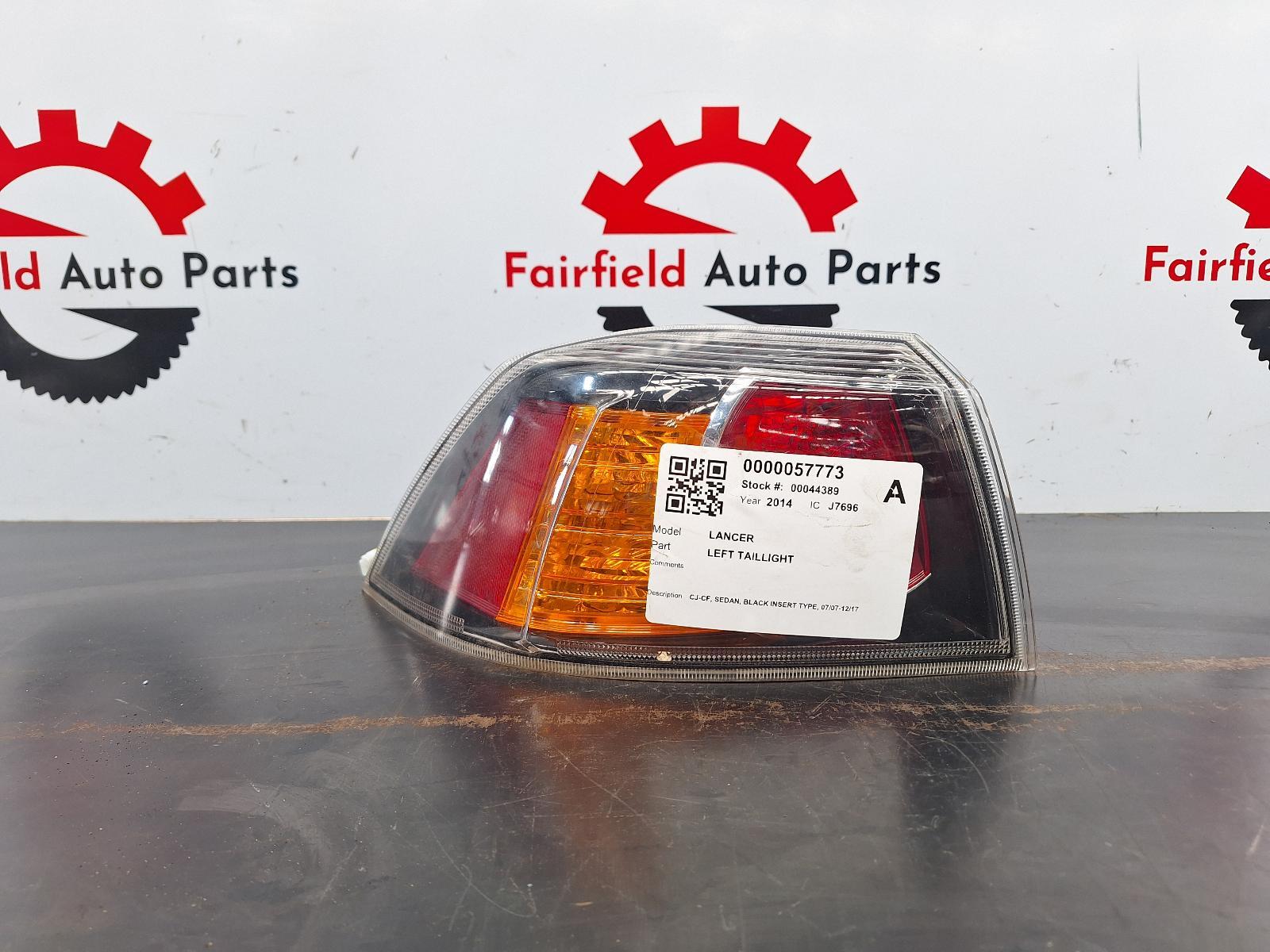 MITSUBISHI LANCER CJ-CF 07/2007-12/2017 LEFT TAILLIGHT BLACK INSERT TYPE SEDAN
