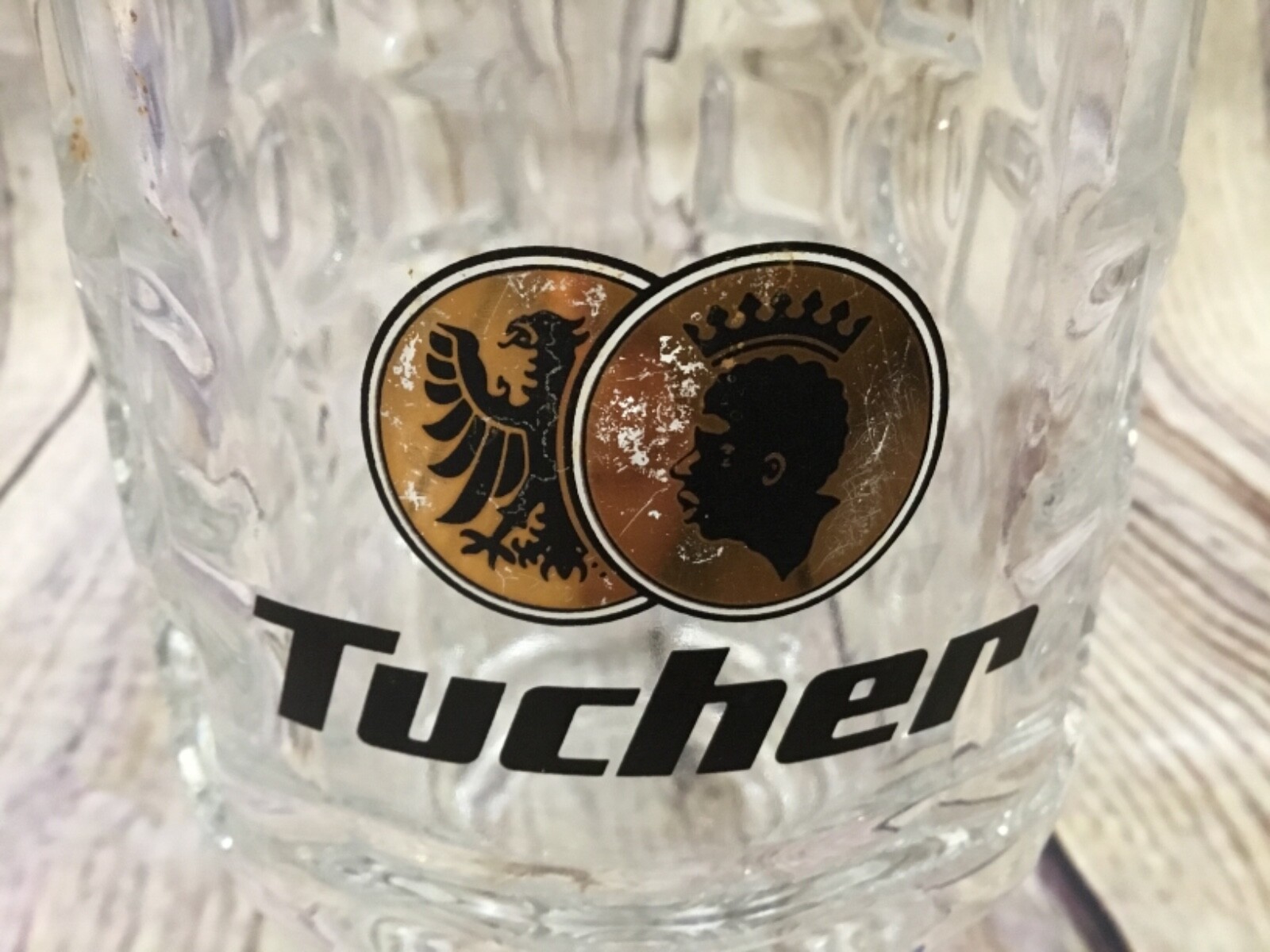 Tucher Weizen Beer Glass Collectible German Stein Mug 0.5L Made in Italy
