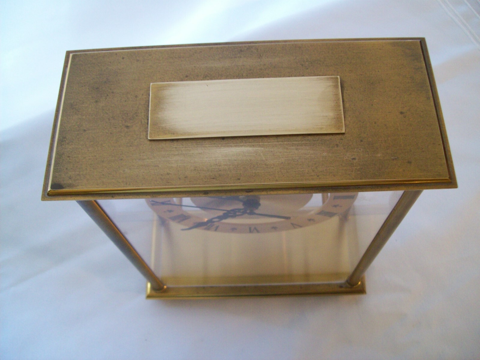 Vintage Hamilton Electronic Mantel Clock Heavy Solid Brass LIC Swiss ATO 1973