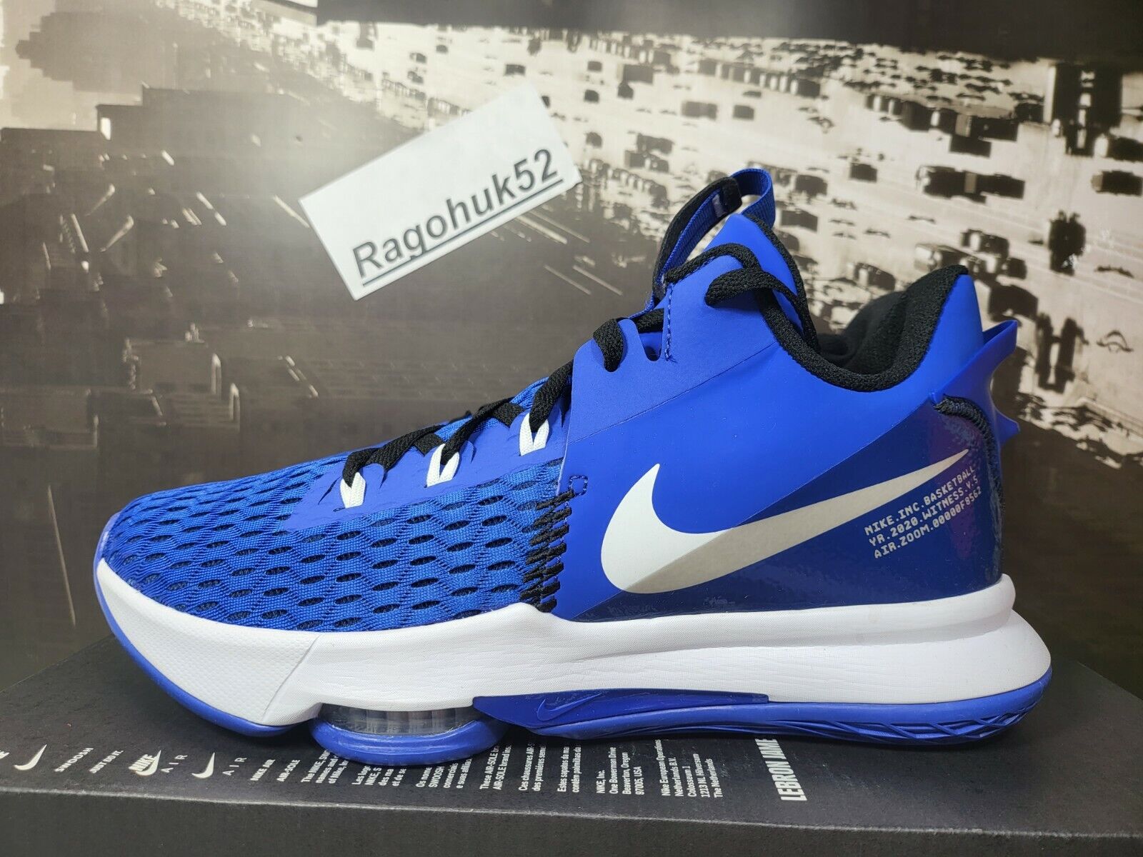 Men's Size 11.5 Nike LeBron Witness 5 'Game Royal' CQ9380 Men's Size 11.5 Nike LeBron Witness 5 'Game Royal' CQ9380