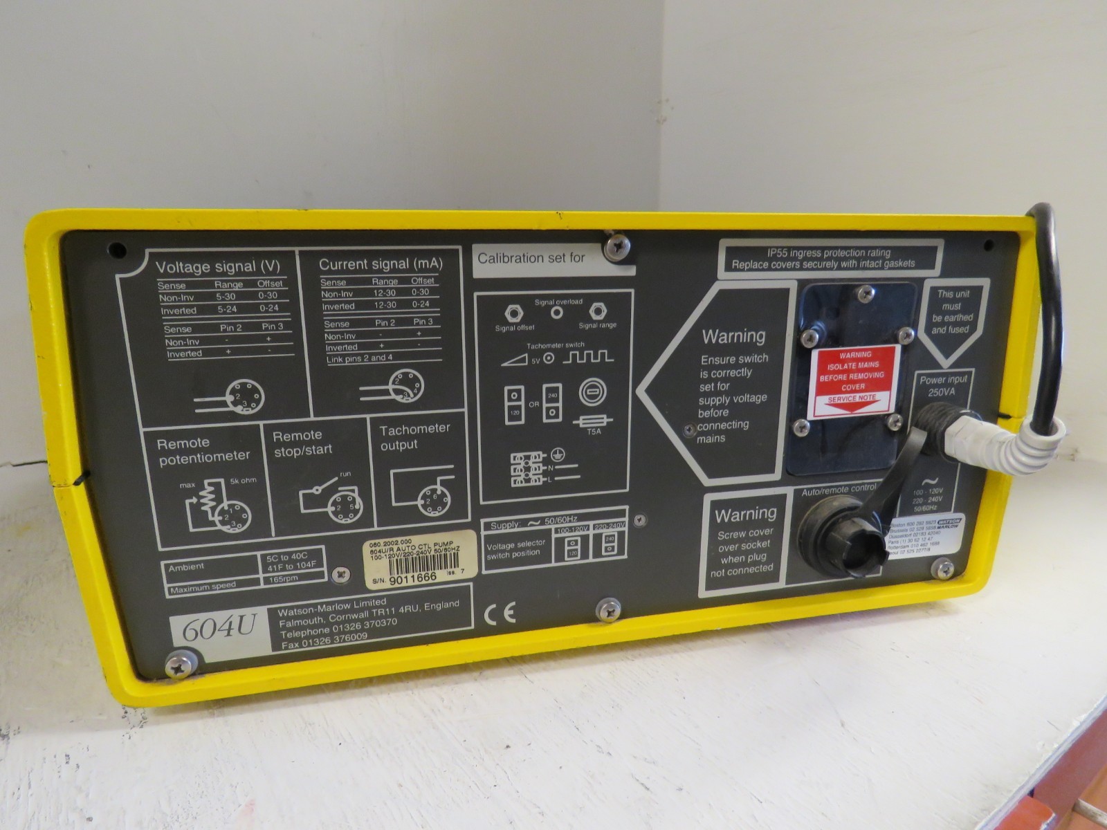 Watson Marlow 604U IP55 Washdown Peristaltic Pump Variable Speed
