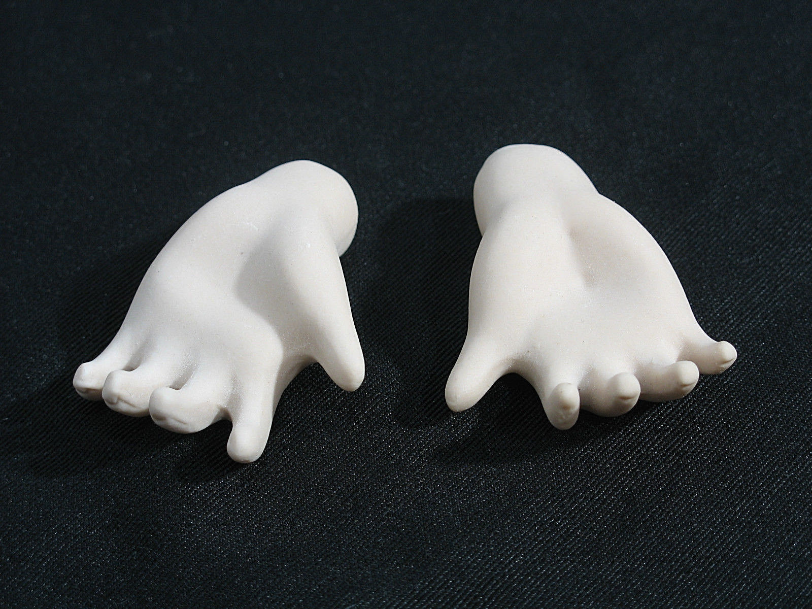 Vintage Bisque Porcelain Doll Hands 2 inches long .5 inch Socket New Old Stock