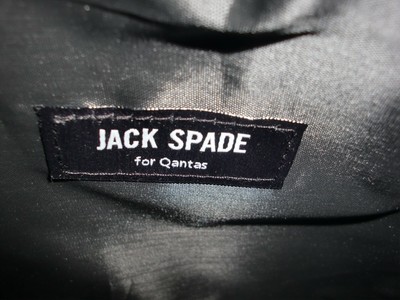 NWOT~JACK SPADE~ TOILETRY~AMENITY BAG FOR QANTAS~TRAVEL ZIP-UP BAG~LOGO~9