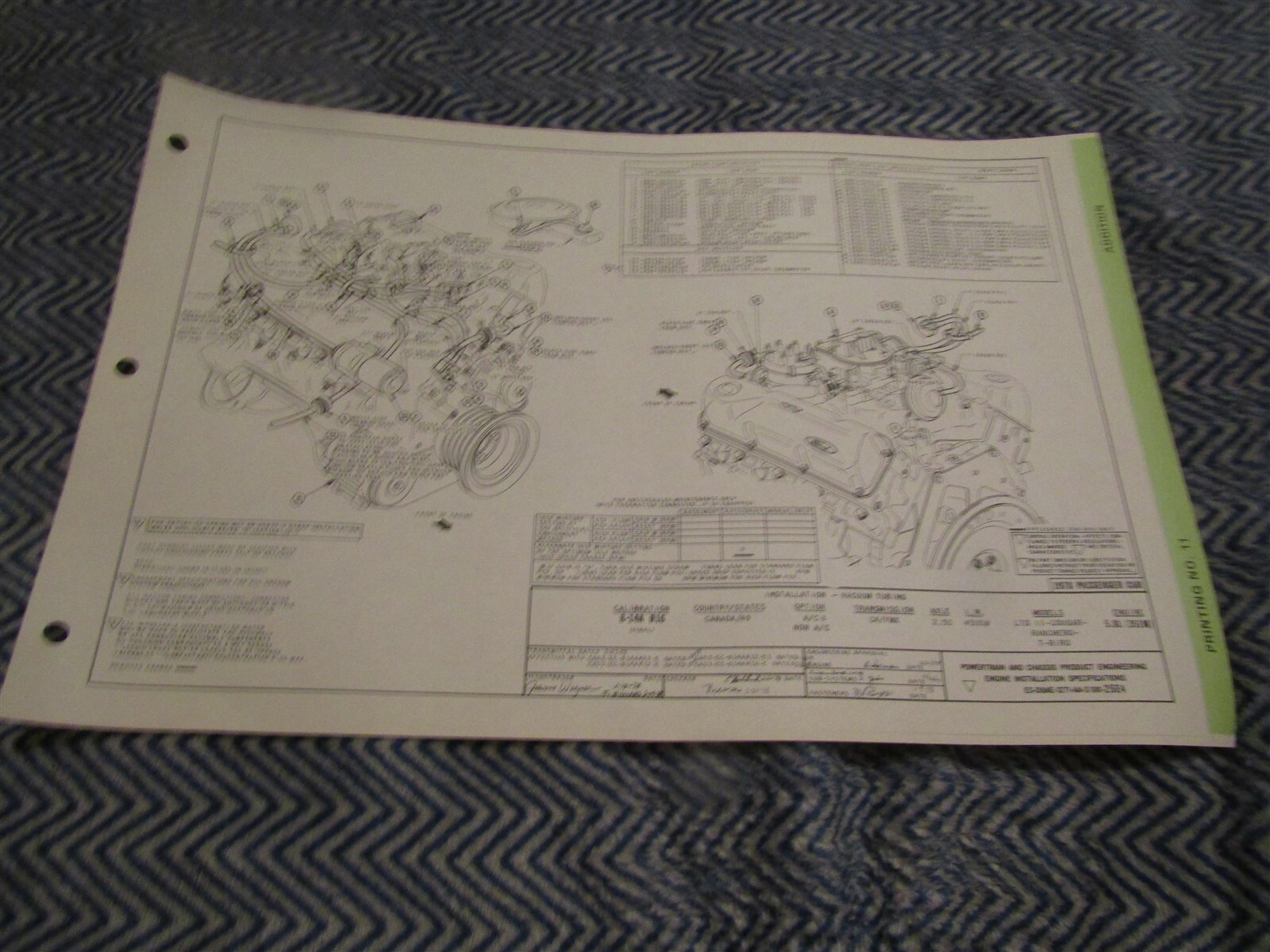 1978 FORD LTD II COUGAR RANCHERO TBIRD 5.8L VACUUM SCHEMATIC