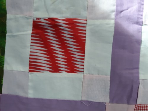 UNFINISHED HANDMADE QUILT TOP   112  X 88  inches