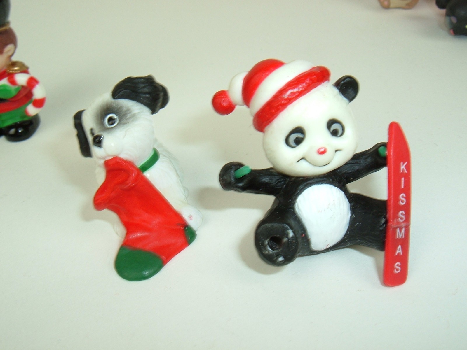 Vtg Lot Russ Berrie Hallmark Christmas Miniature Animals Soldier Plastic