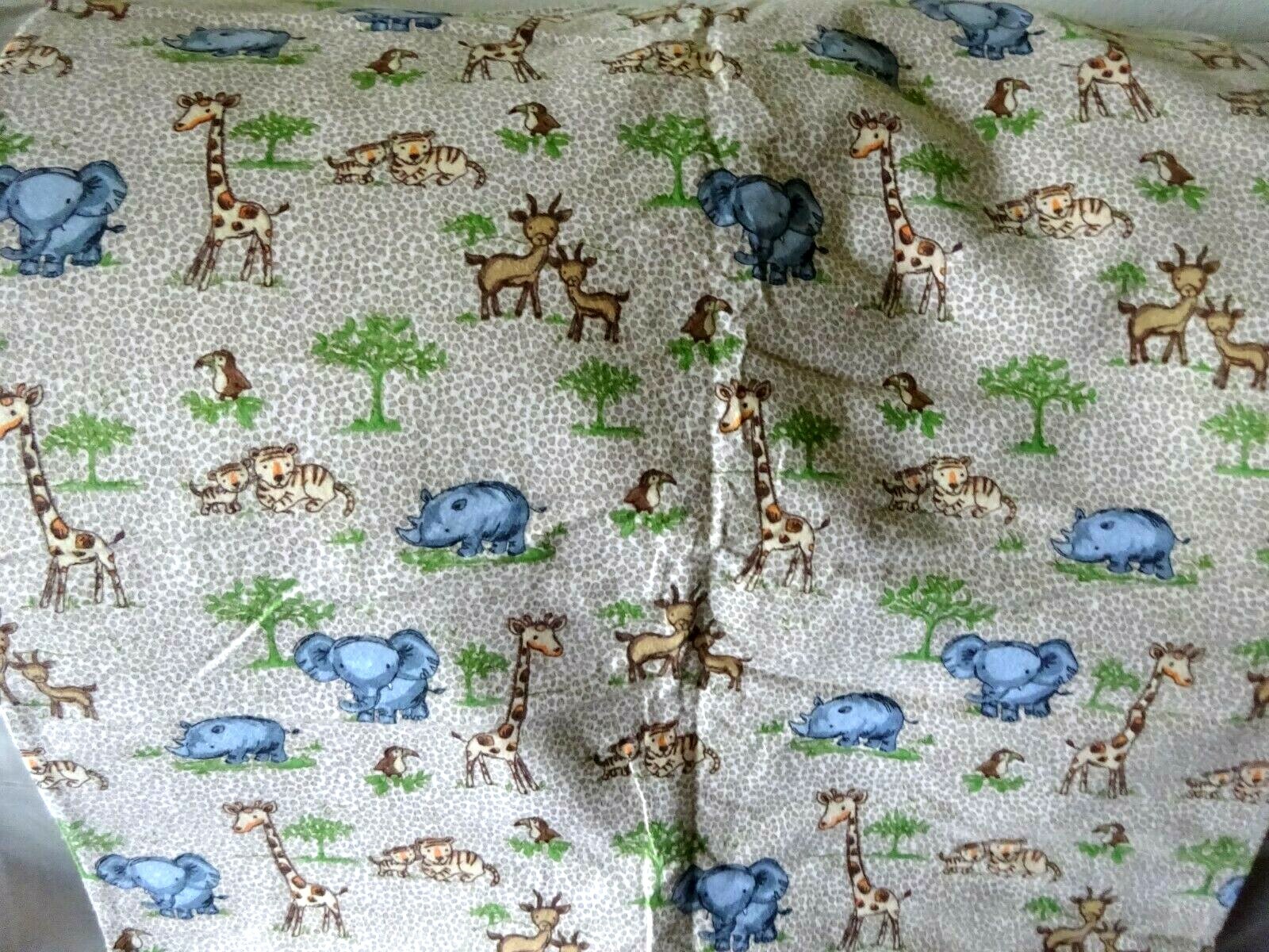 BABY ANIMALS ON SOFT COTTON FLANNEL FABRIC