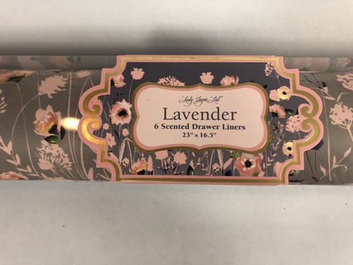 Lady Jayne Lavender Scented Drawer Liners - Gray and pink floral pattern