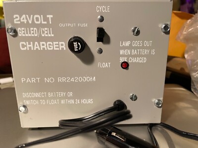 NEW R&R ELECTONIC DEVELOPMENT INC.  RR242000M / 24V GELLED CELL CHARGER