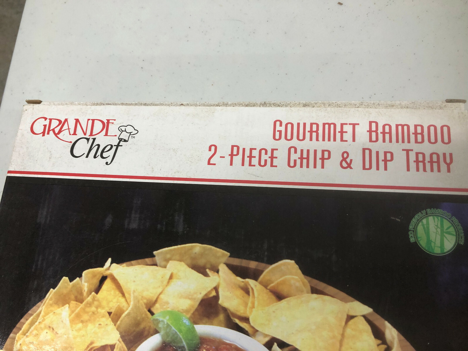 BS2 GRANDE CHEF GOURMET BAMBOO 2 PC, CHIP & DIP TRAY party condiment