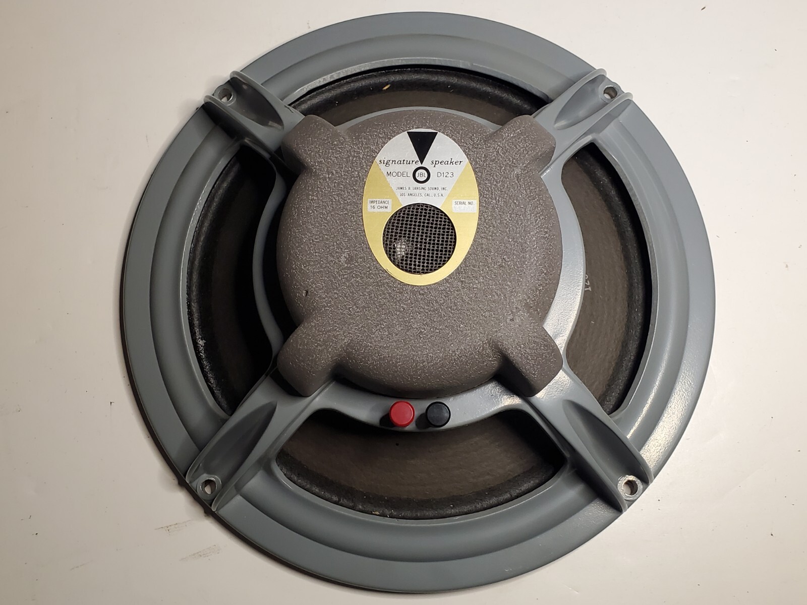 Vintage JBL D123 Single Full Range Speaker (just 1) 16 Ohms