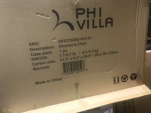 ALPHA CAMP Directors Chair Oversize Support 300 lbs Folding Portable Camping for