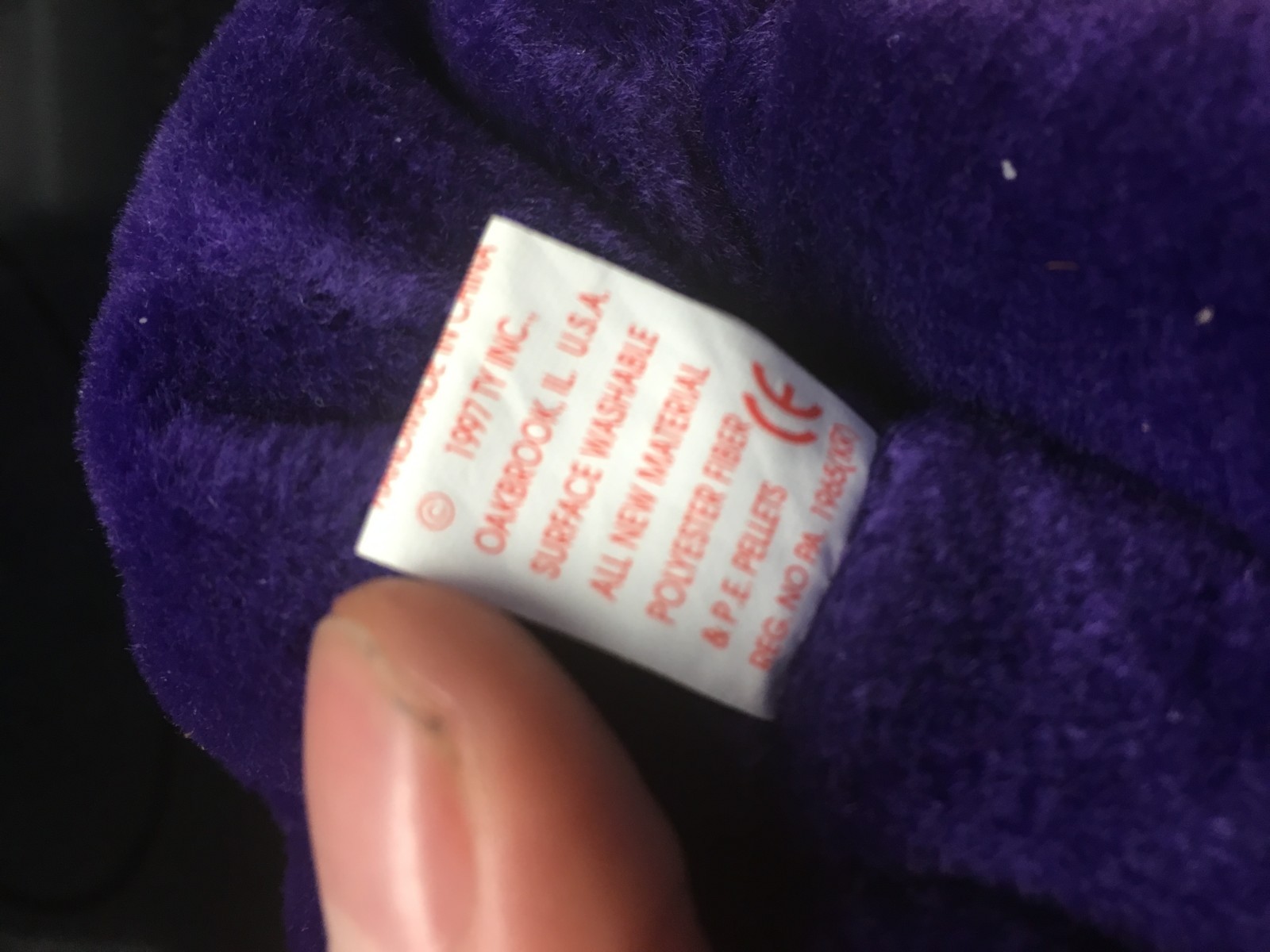 Rare 1997 Retired Princess Diana Beanie made in China with PE pellets.