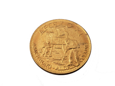 Vintage NASA APOLLO 11 Manned Lunar Landing Saturn V Token Coin 1'' - pls read