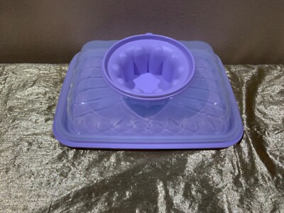Tupperware New JUMBO n UNIQUE Beautiful Lilac Color Jel-Ring Dome Mold Jel-Party