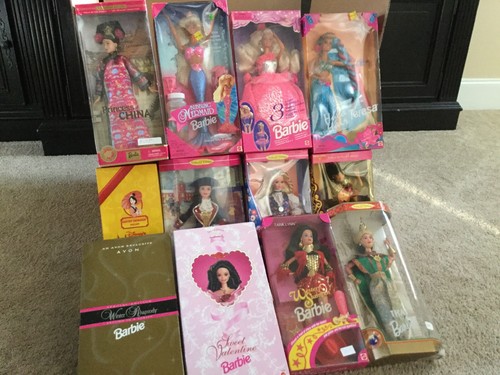 30 barbie dolls new, most still in boxes