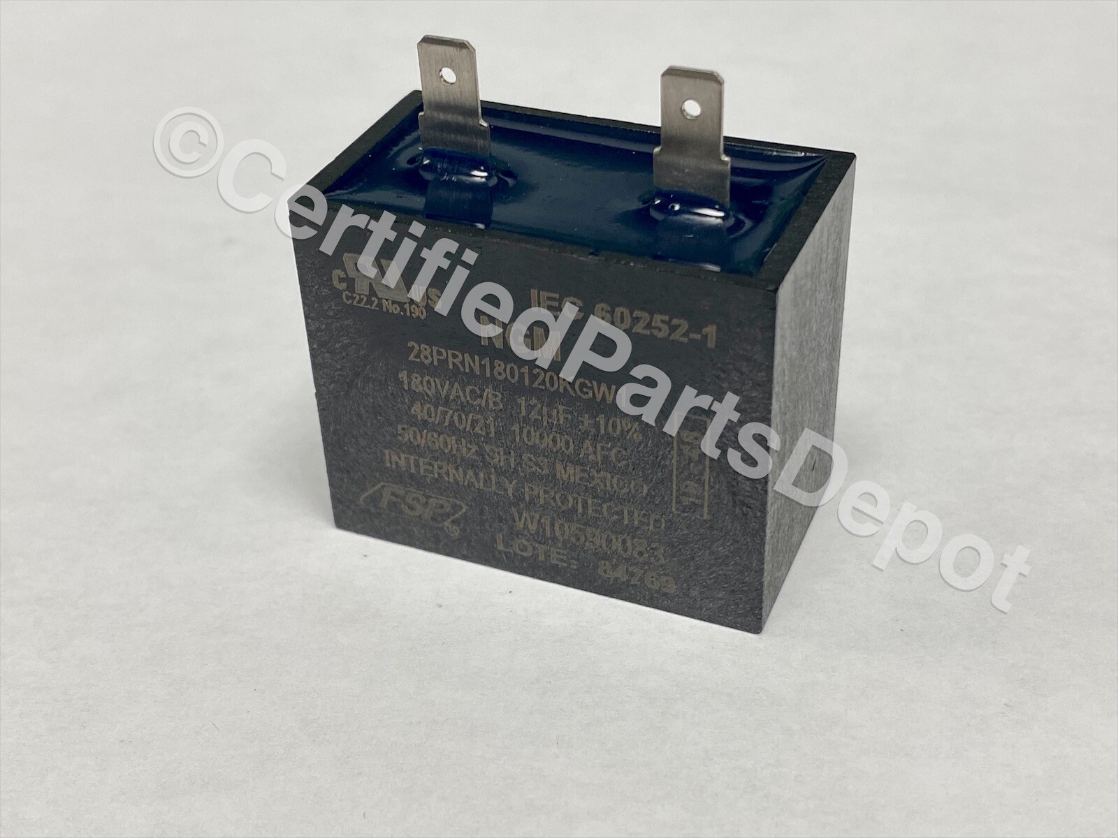 Whirlpool Refrigerator RUN CAPACITOR W10590083 Verde Parts
