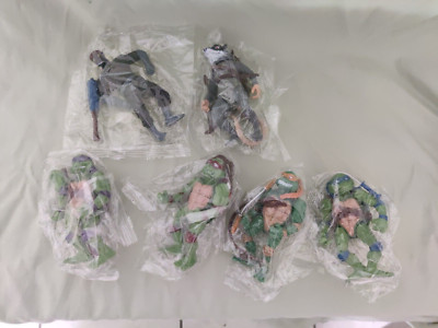 TMNT Ninja Turtles Teenage Mutant Birthday Cake Topper (Set Of 6pc)  4.5''