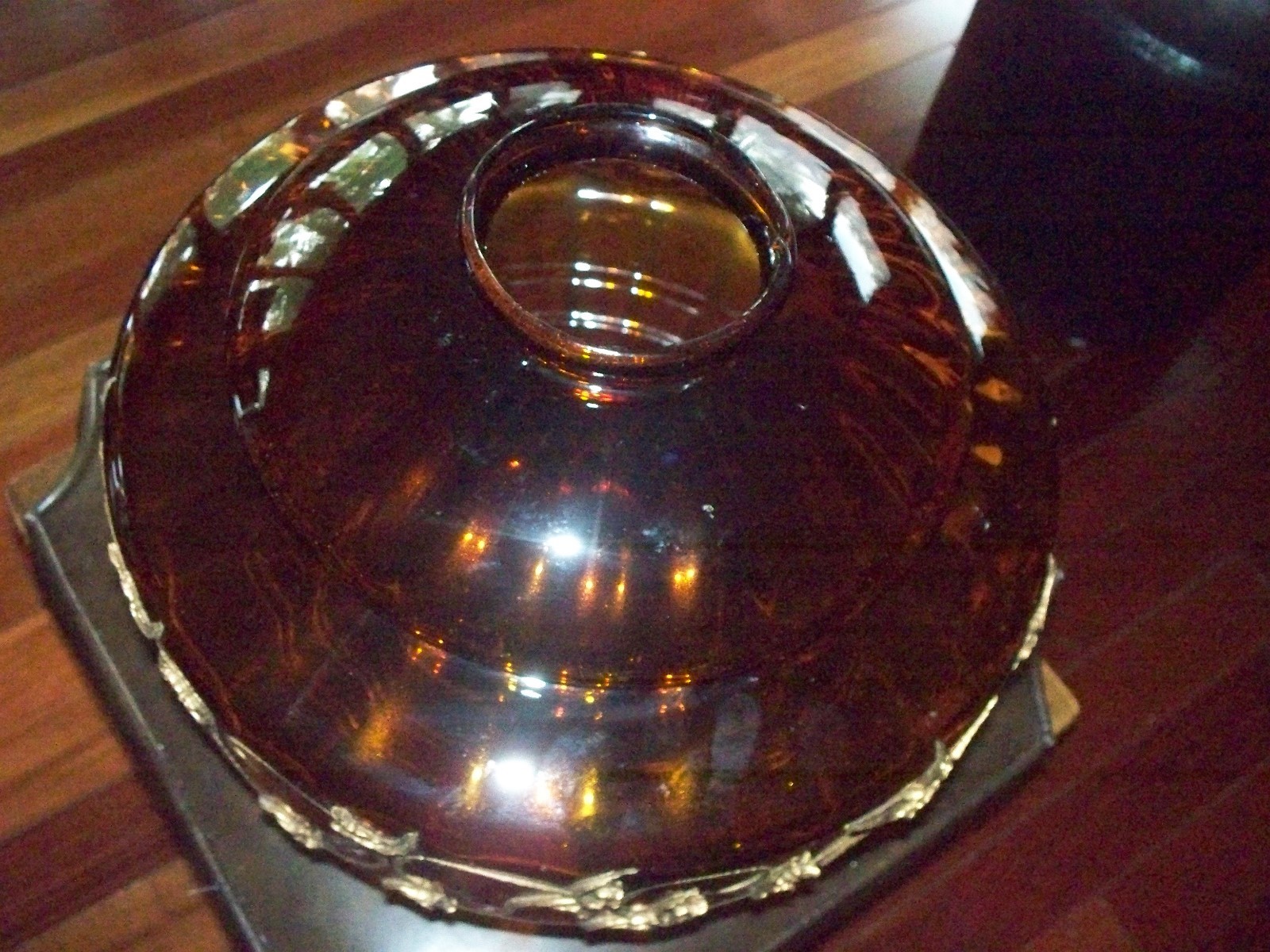 Vintage AMBER GLOBE SWAG HANGING LAMP SHADE ONLY  RETRO