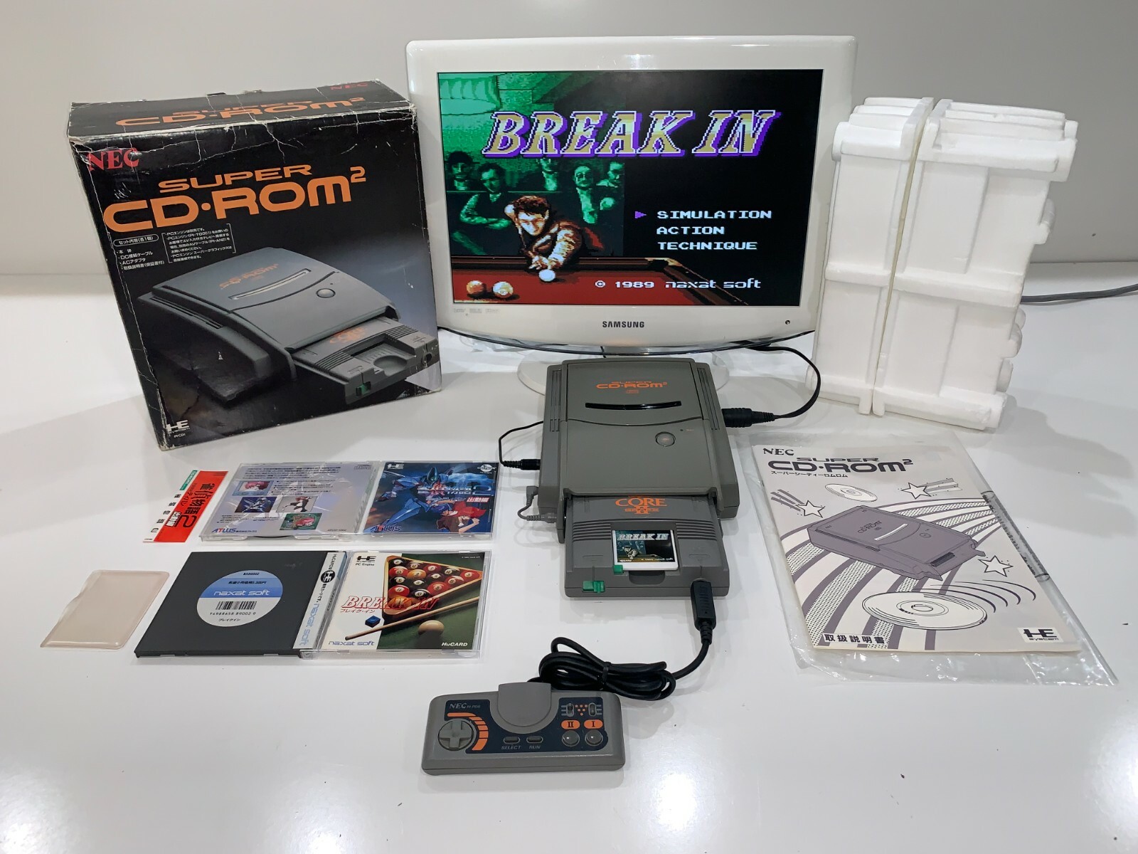 NEC Super CD ROM 2 System Console Complete in Box with PC NEC Super CD ROM 2 System Console Complete in Box with PC