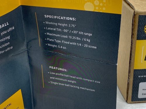 Promaster Ball Head 1 Code 4281, NEW!