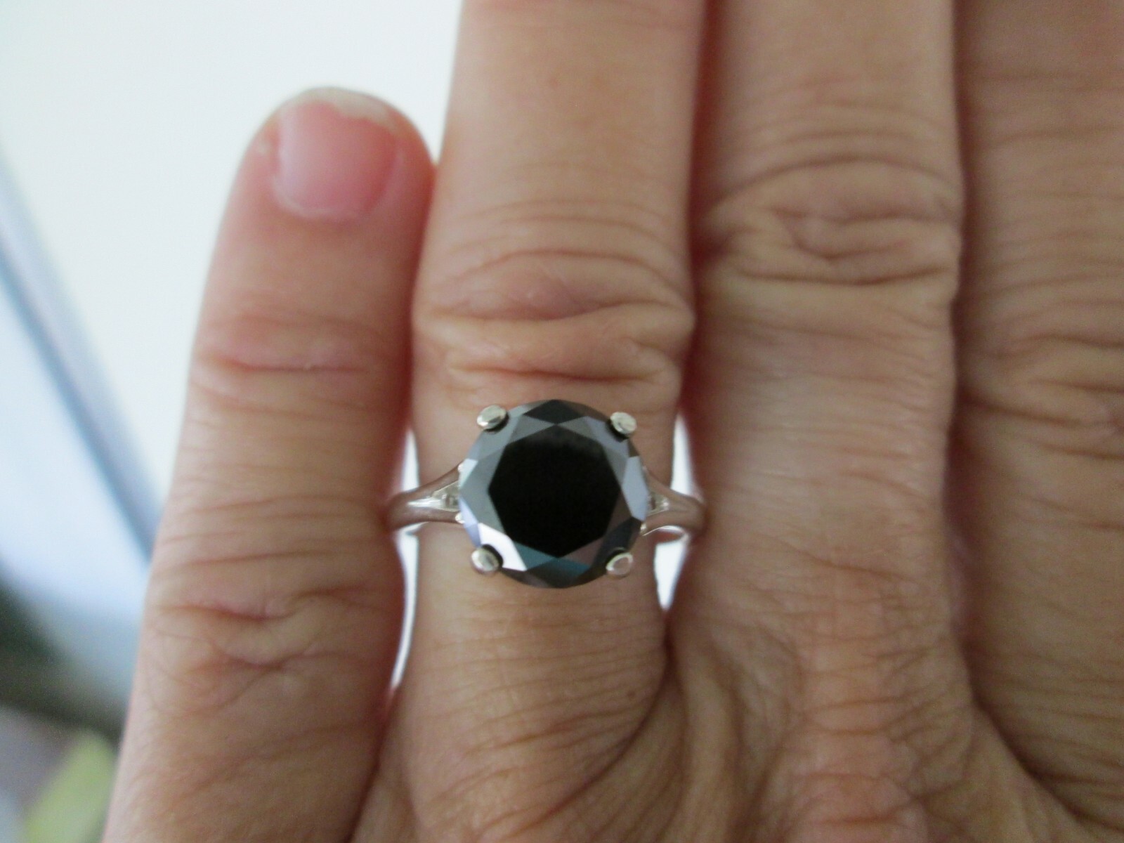 Pre-owned Real Black Diamonds Inc 2.50ct Natural Black Diamond Ring,certificate,free Dia Tester Sizes 5,6,7,8,9,10