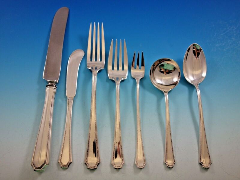Lady Constance By Towle Sterling Silver Flatware Set 12 Service 90 Pieces