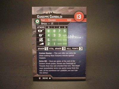 War at Sea 30/40 Guiseppe Garibaldi Cruiser (UC) IT(#49) SOLD