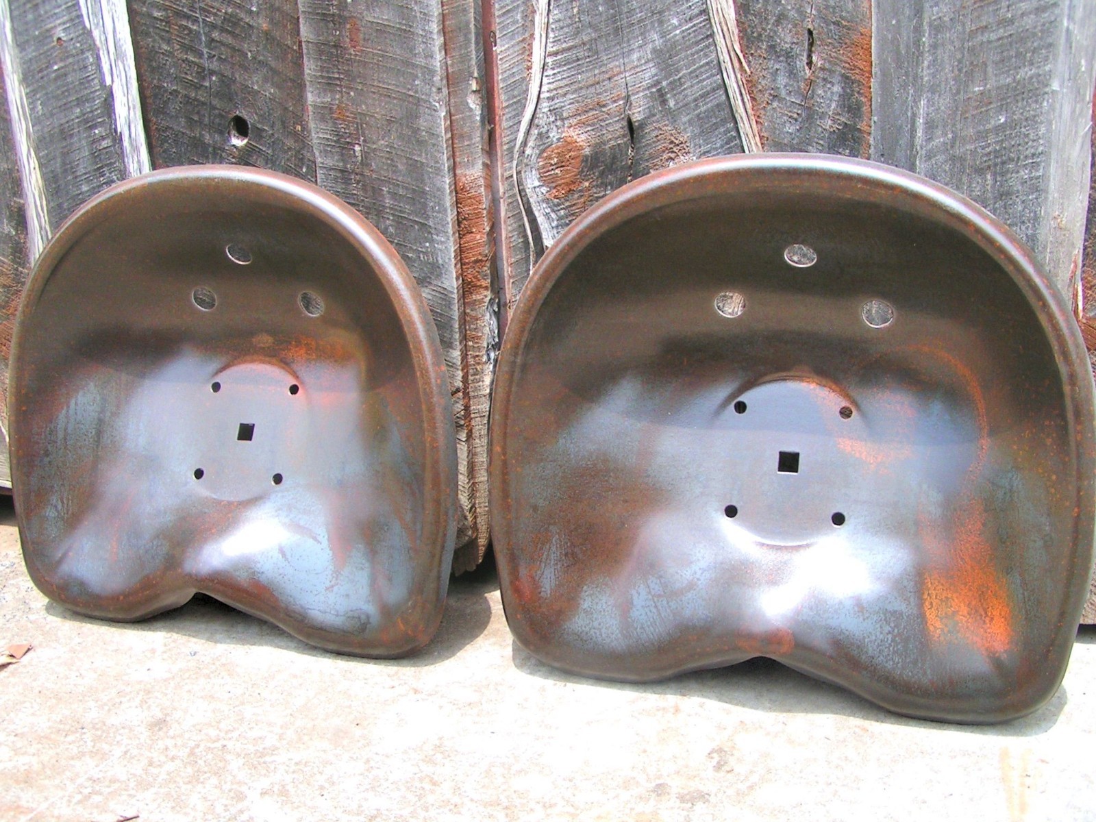 TWO DEEP Steel tractor Metal Farm machinery stool seat s New Old Style