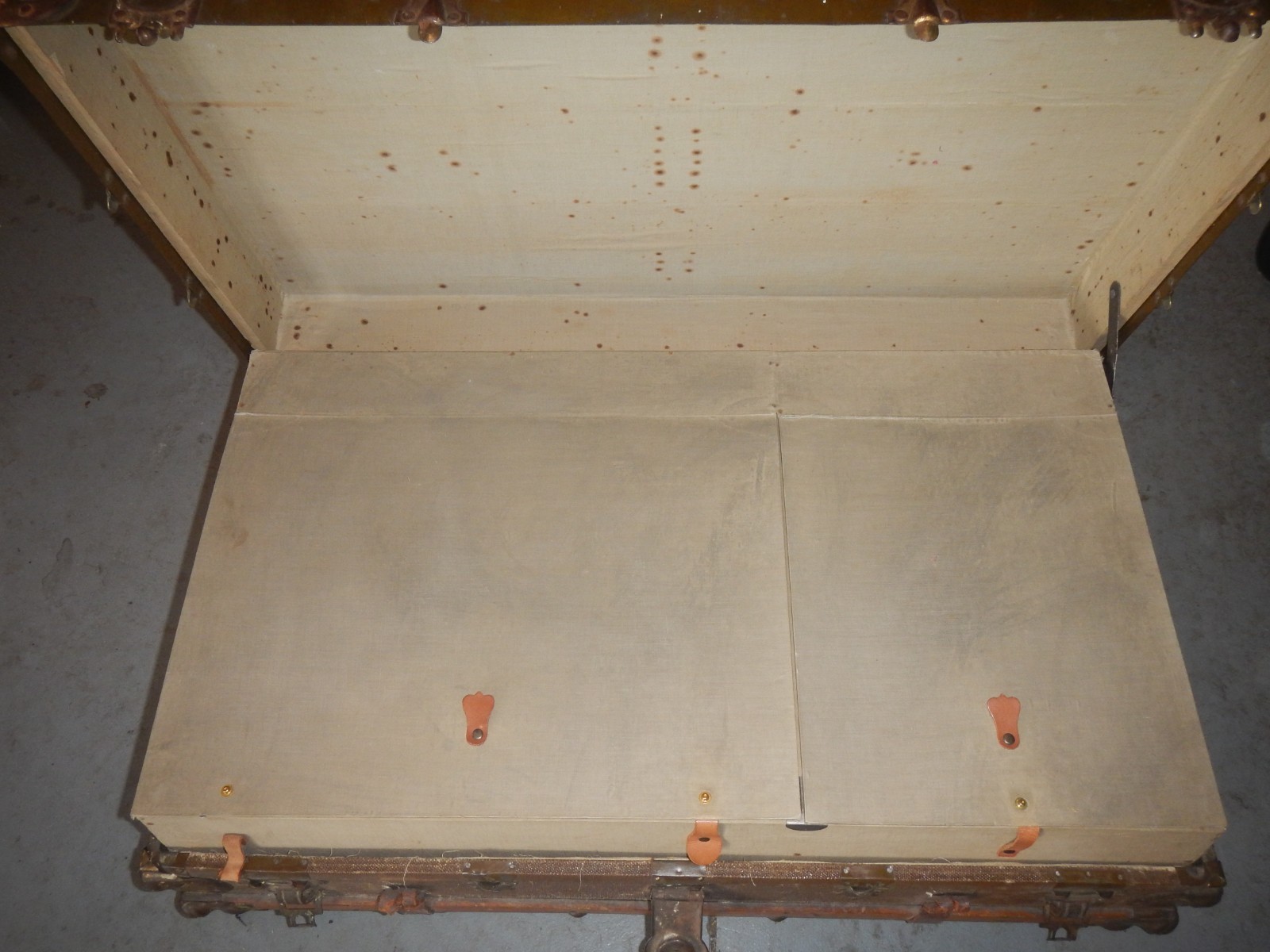 Vintage early 1900's Wood and Metal Travel Steam Trunk