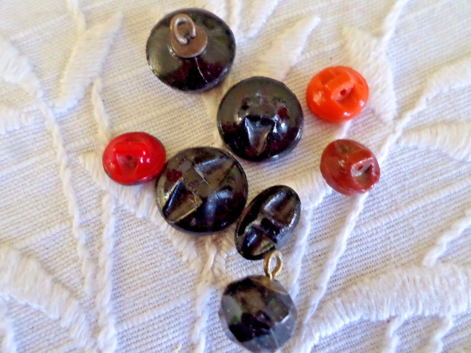Vintage shapes and colors Glass Rhinestone Buttons Assorted