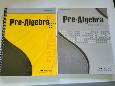 ABEKA A BEKA Pre-Algebra Solution Key & Teacher Quiz/Test Key 