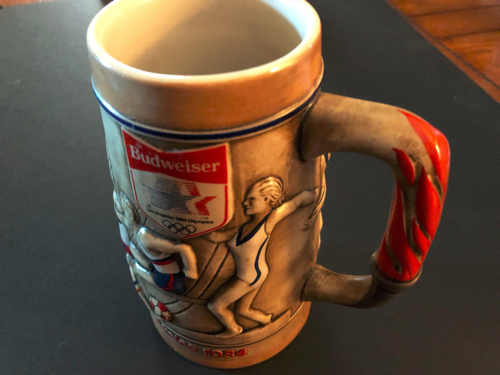 Budweiser Games of the XXIII Olympiad 1984 Olympics Ceramic Stein Ceramarte 1980