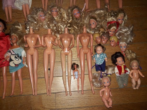 Huge Vintage Barbie Ken Dolls Parts Pieces Lot Mattel Hasbro twist n turn