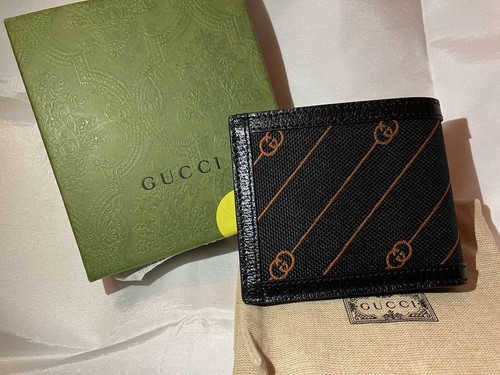 GUCCI GUCCI INTERLOCKING WALLET BLACK SHIPPID FROM JAPAN