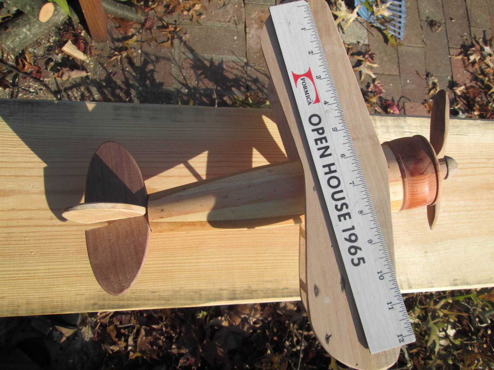 Wooden toy early Biplane, Newly handmade Heirloom Quality airplane,