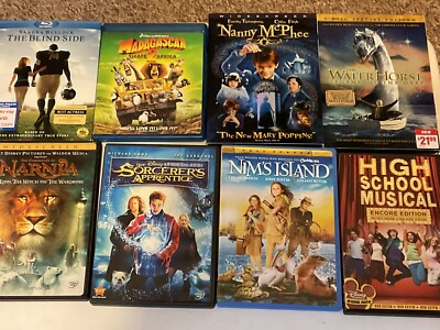 8 KIDS FAMILY CHILDREN'S FANTASY ADVENTURE DVD BLU RAY LOT NIM'S ISLAND NARNIA +