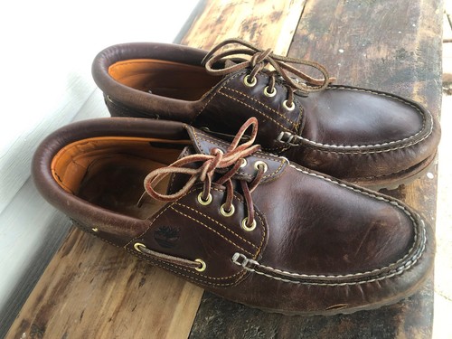 Timberland Boat Shoes Top Sliders 3 Eye Classic Lug Sole Brown