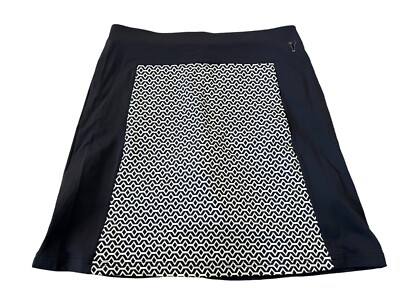 GOLFINO A-Line Skort with Printed Insert, Womens US Size 8, Navy Blue, NEW