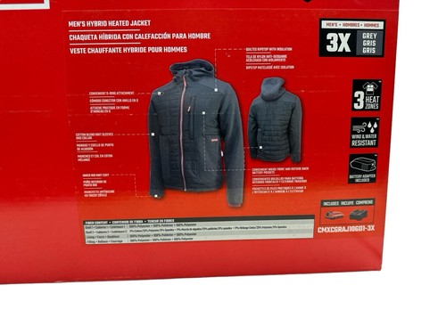 Pre-owned Craftsman 20v Men's Hybrid Heated Jacket 3xl Gray W/battery Cmxcgraj10gd1-3x