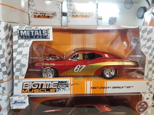 1/24 JADA BIGTIME MUSCLE 1967 CHEVY IMPALA SS GOLDEN RUBY 67