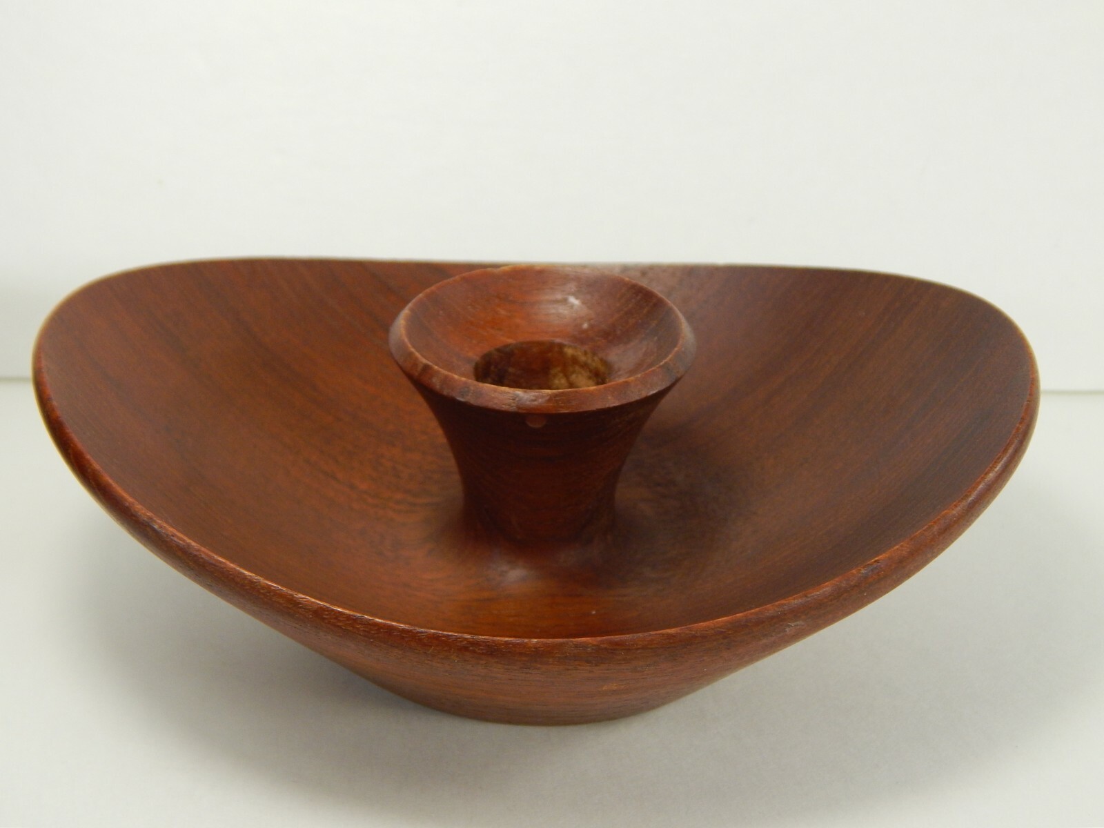 2 Danish Teak Candle Holders. Made in Denmark. Mid Century Modern.