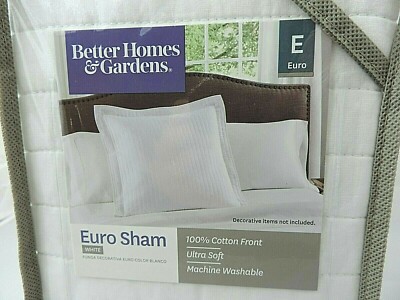 Better Homes & Gardens Euro Sham 26'' X 26'' White Ships Next Day