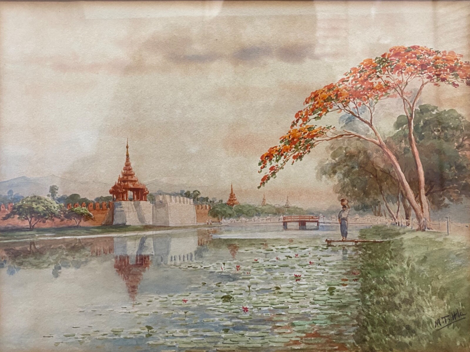 絵画 Myanmar Pa Oh Tribe (by Artist Nan Nan) 絵画 Myanmar Pa Oh Tribe (by Artist Nan Nan) Nann Nann was