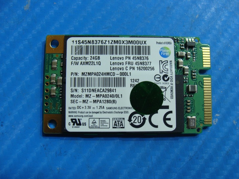 Lenovo ThinkPad Twist S230u mSATA SSD 24GB MZ-MPA0240/0L1 45N8377