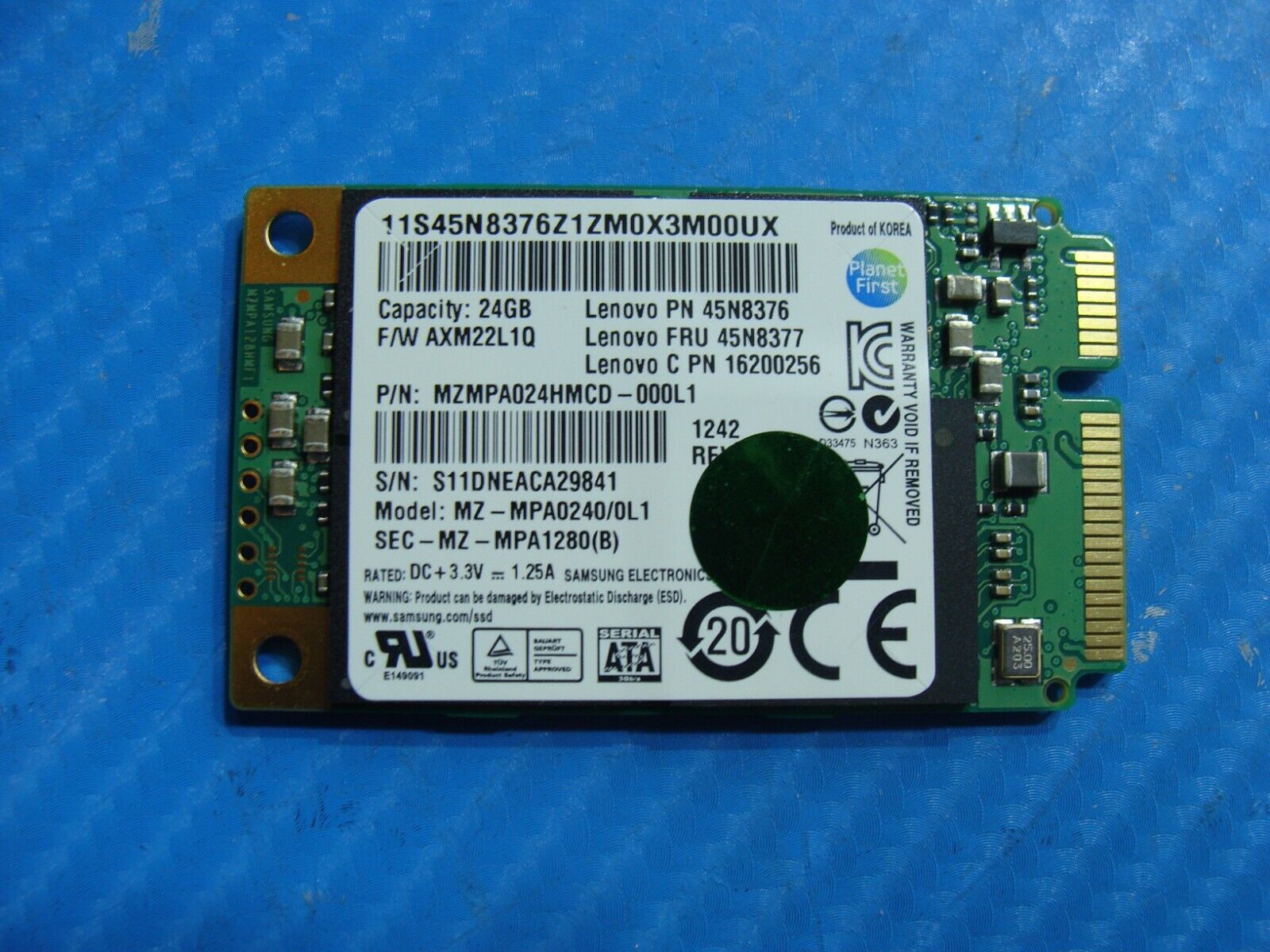 Lenovo ThinkPad Twist S230u mSATA SSD 24GB MZ-MPA0240/0L1 Lenovo ThinkPad Twist S230u mSATA SSD 24GB MZ-MPA0240/0L1