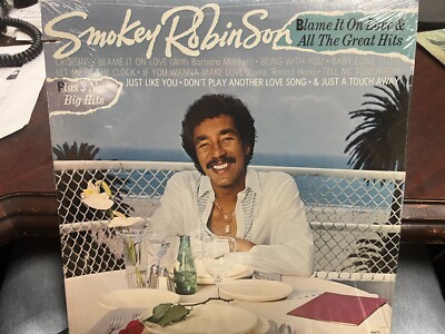 Smokey Robinson Blame it on Love and all the Great Hits LP 83 TAMLA 6064 PROMO