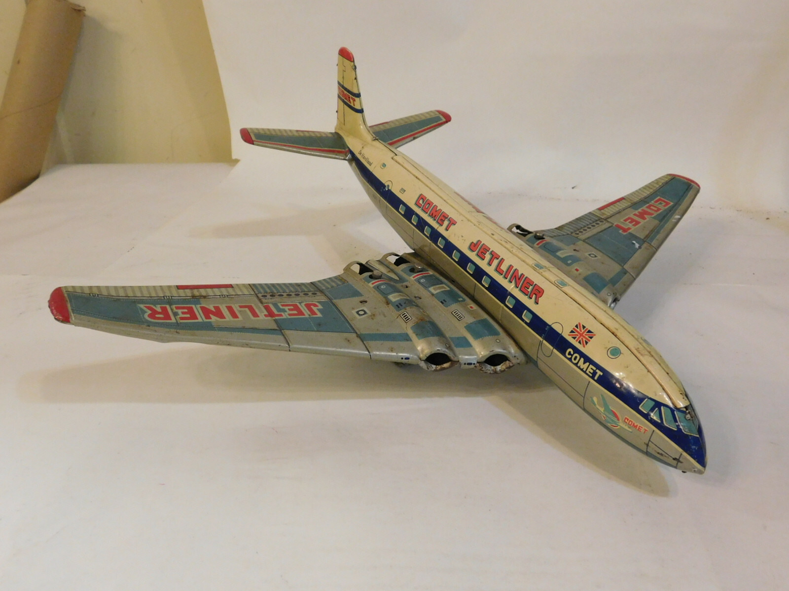 超希少 米澤玩具 ヨネザワ COMET JTELINE 超大型 ジェット ブリキ