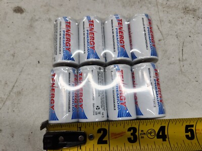 (Pack of 8) C Batteries Tenergy Ni-MH 5000mAh Recharchable Battery Brand New